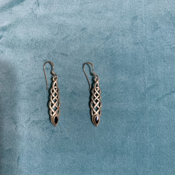 Sterling Silver Celtic Knot Earrings - Picture 1 of 4